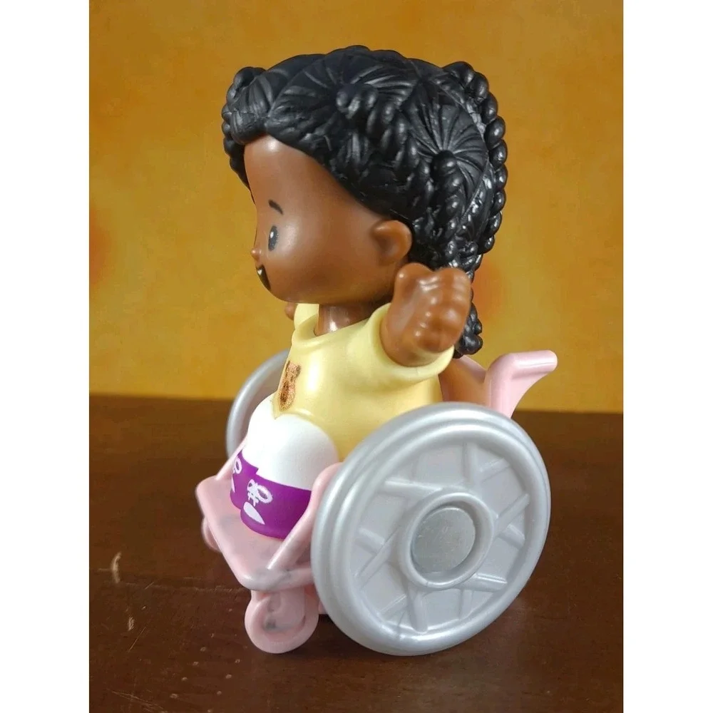 Fisher Price Little People African American Girl In Pink Wheelchair 2021